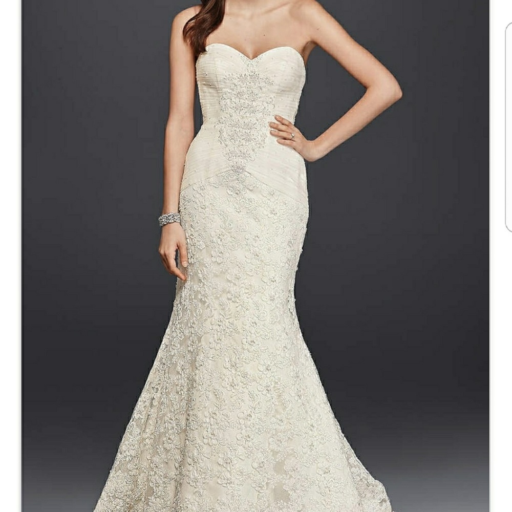 Wedding dress 8 sweetheart neckline David's bridal